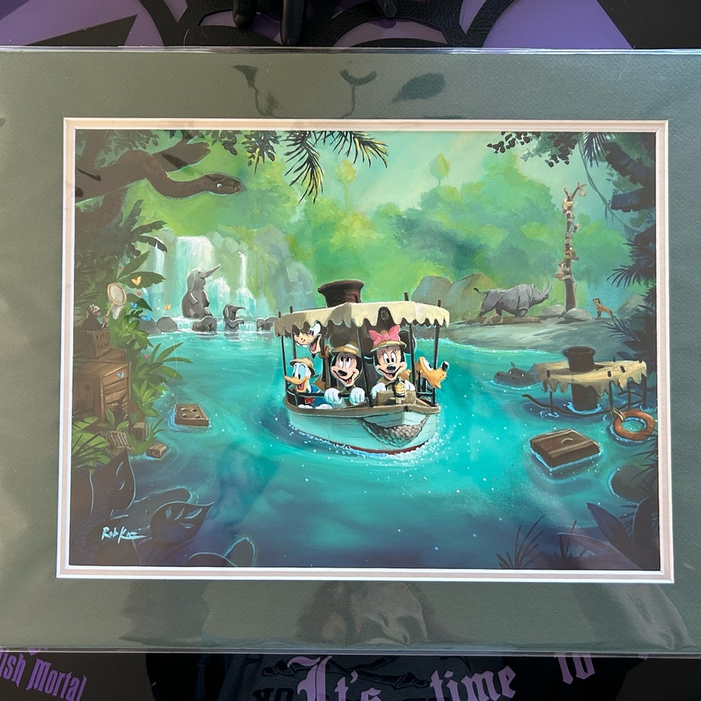 Disney Lithograph A Cruise in the Jungle